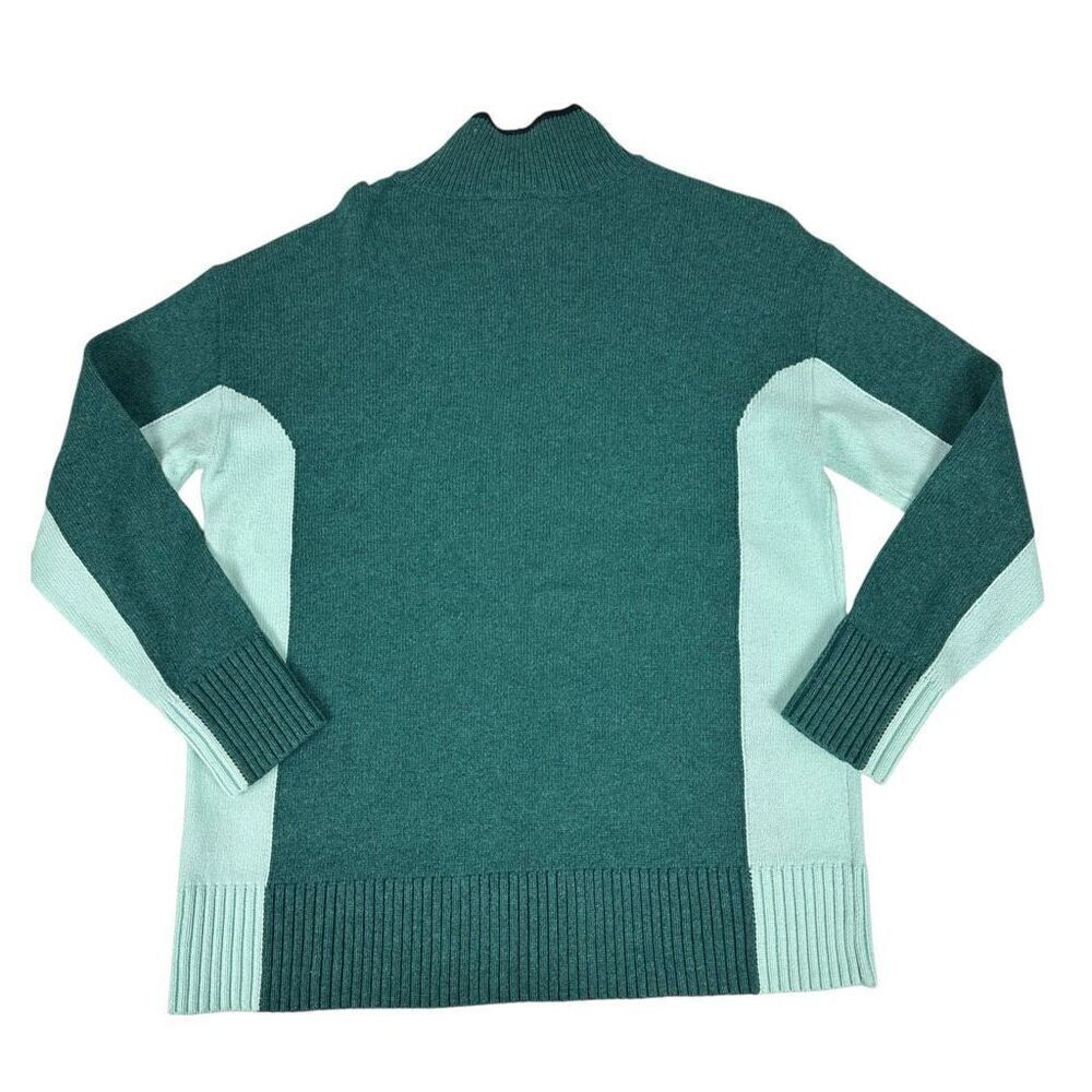T By Talbots Colorblock Turtleneck Sweater Size M… - image 3